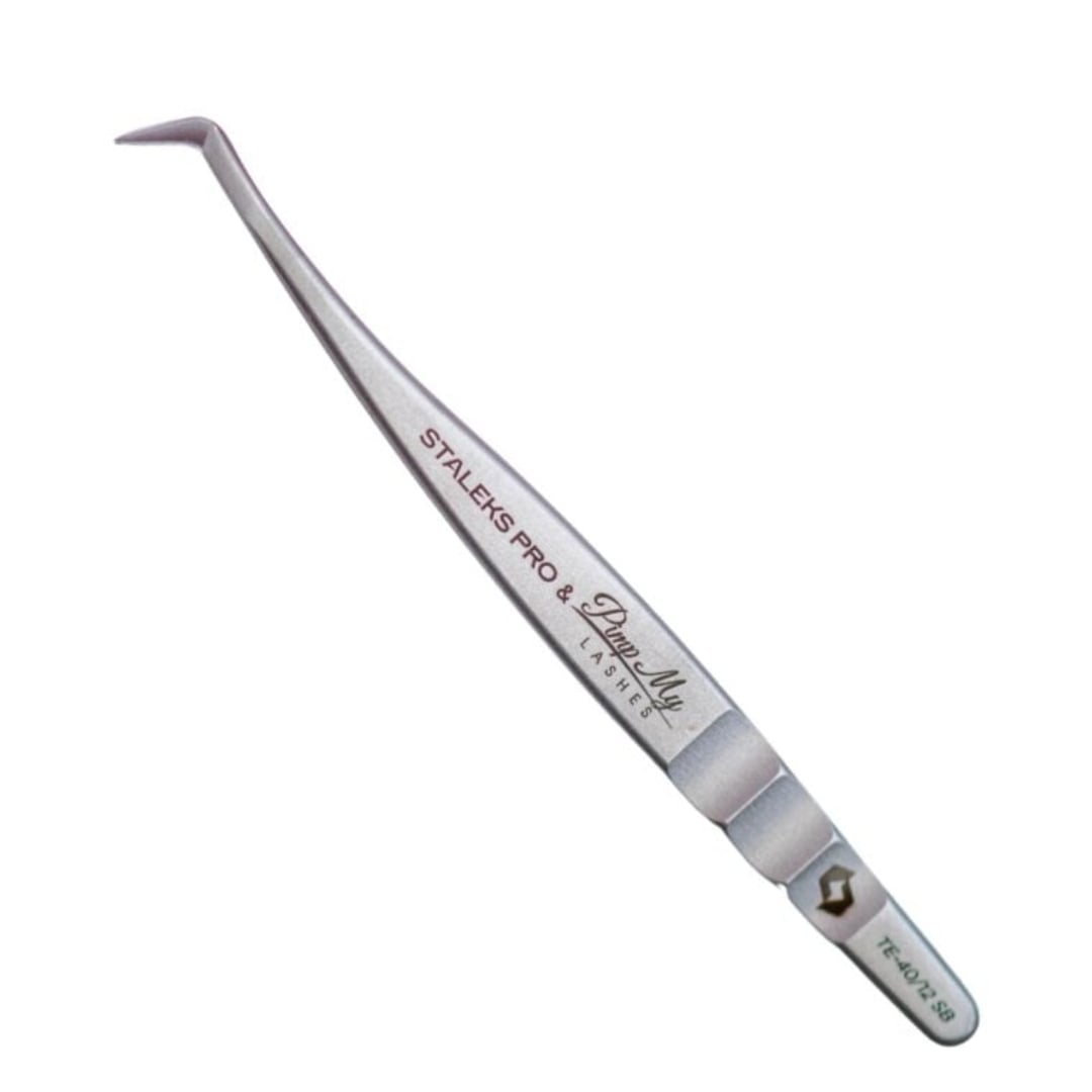Lash Brow Tweezers TE 40/12 SB Mega Volume Pimp My Lashes x STALEKS PRO
