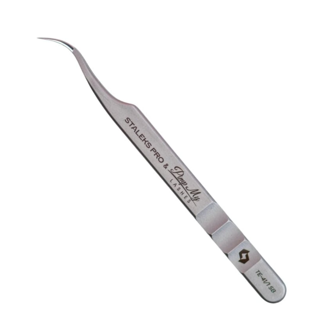 Lash Brow Tweezers TE 41/1 SB Volume Pimp My Lashes x STALEKS PRO