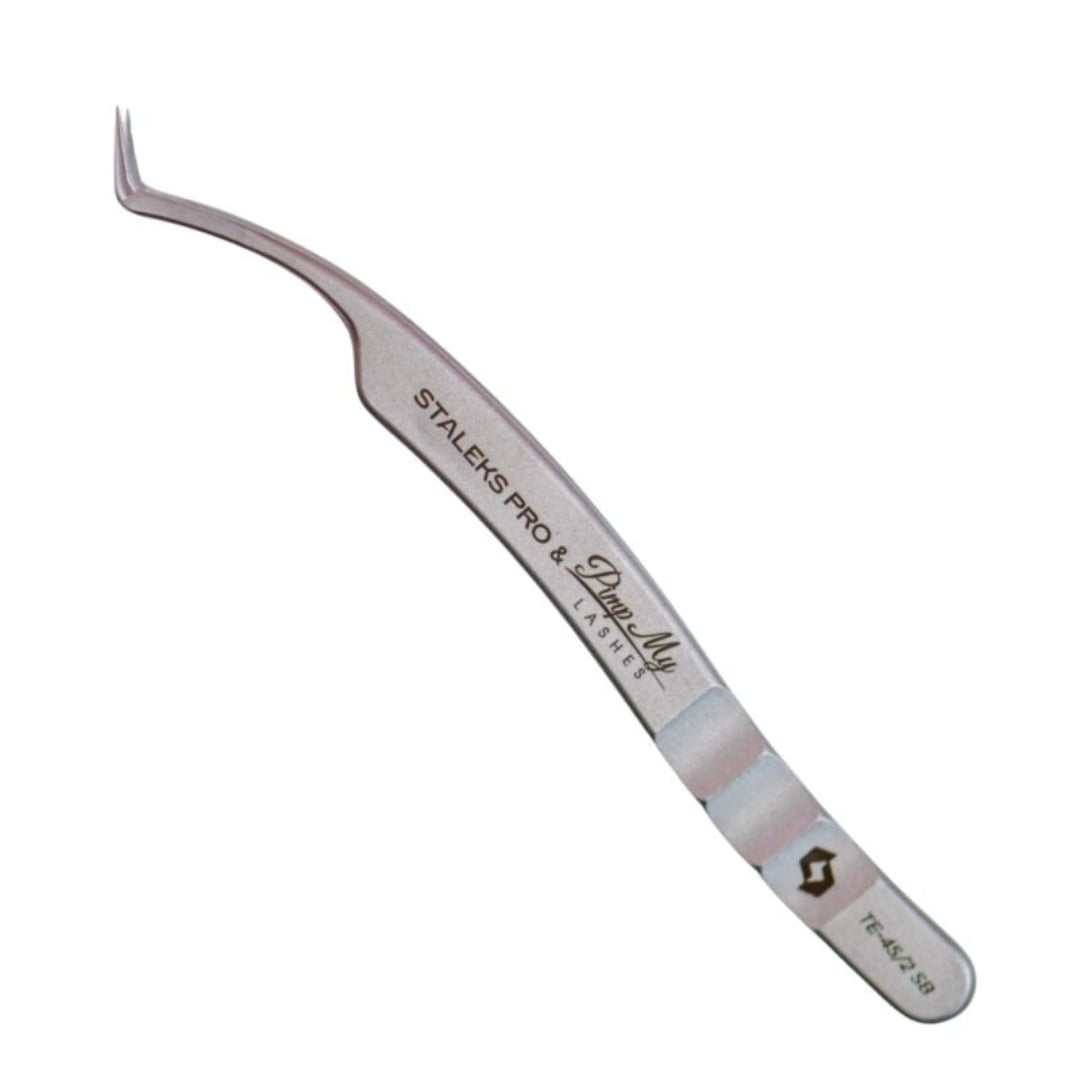 Lash Brow Tweezers TE 45/2 SB Nano Fiber Tips Pimp My Lashes x STALEKS PRO