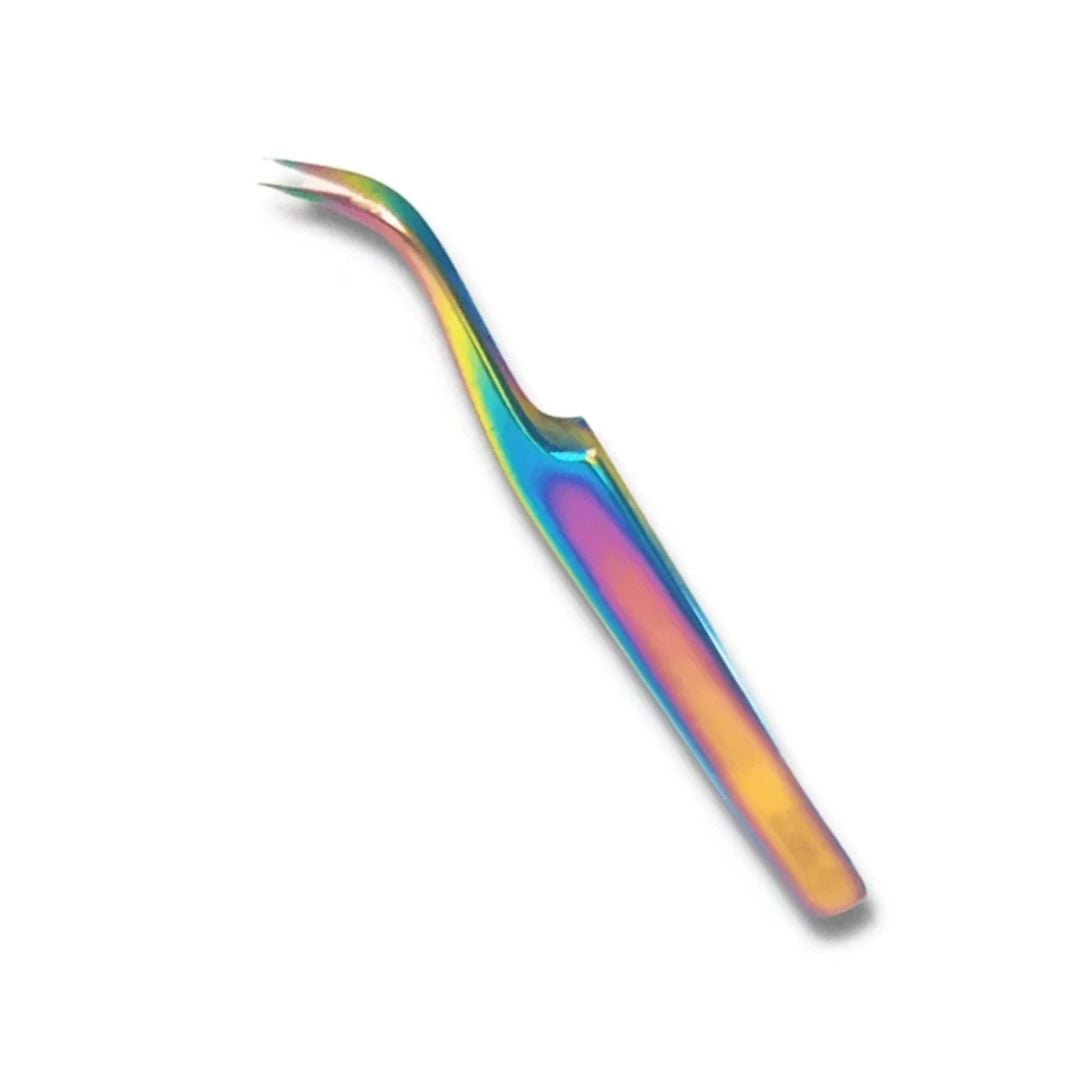 Rainbow Curved Eyelash Tweezers #2 Pimp My Lashes