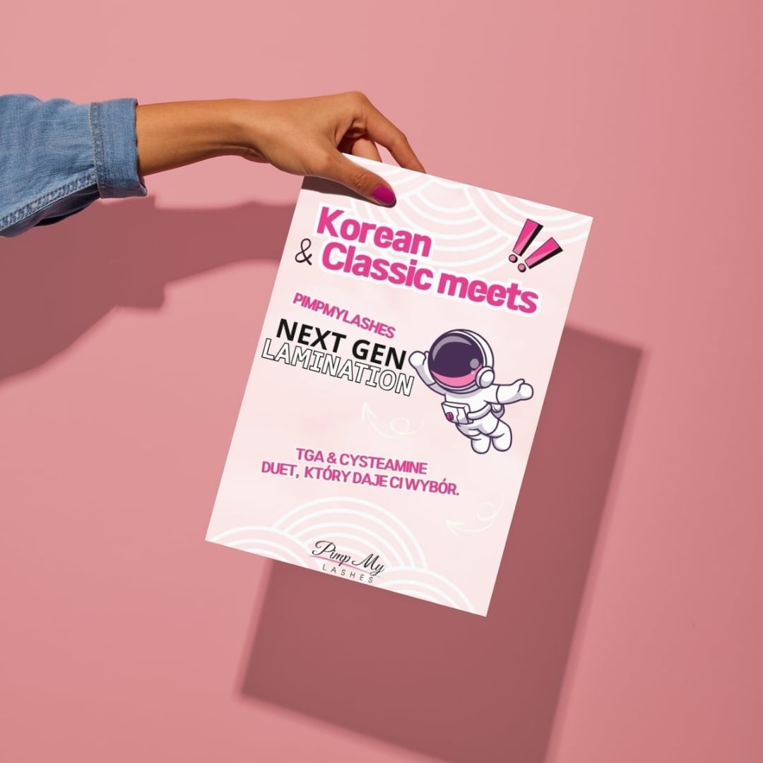 Zestaw saszetek do laminacji rzęs i brwi z ulotką Korean & Classic meets Pimp My Lashes