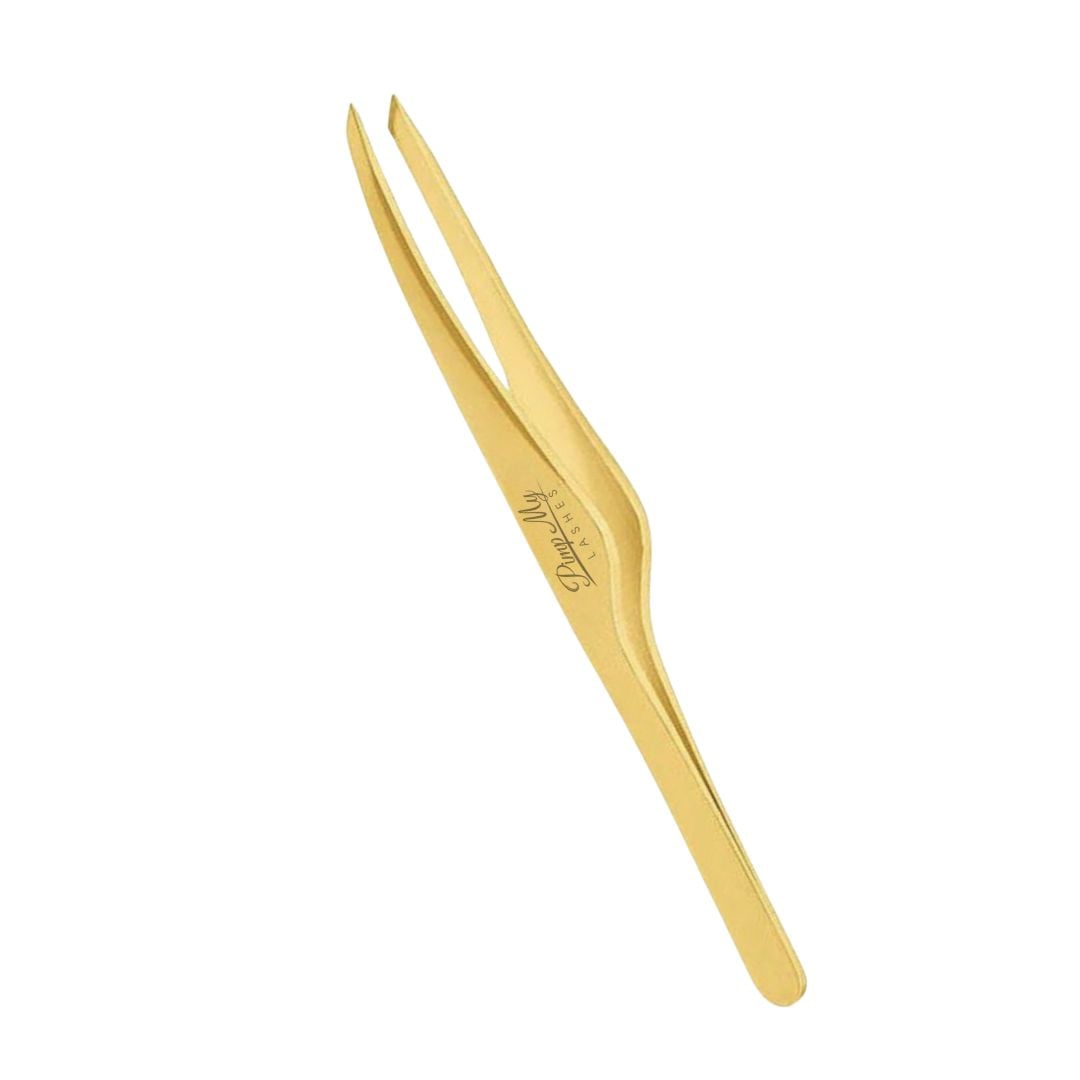 Gold Slanted Brow Tweezers #SLANT SLIM Pimp My Brows