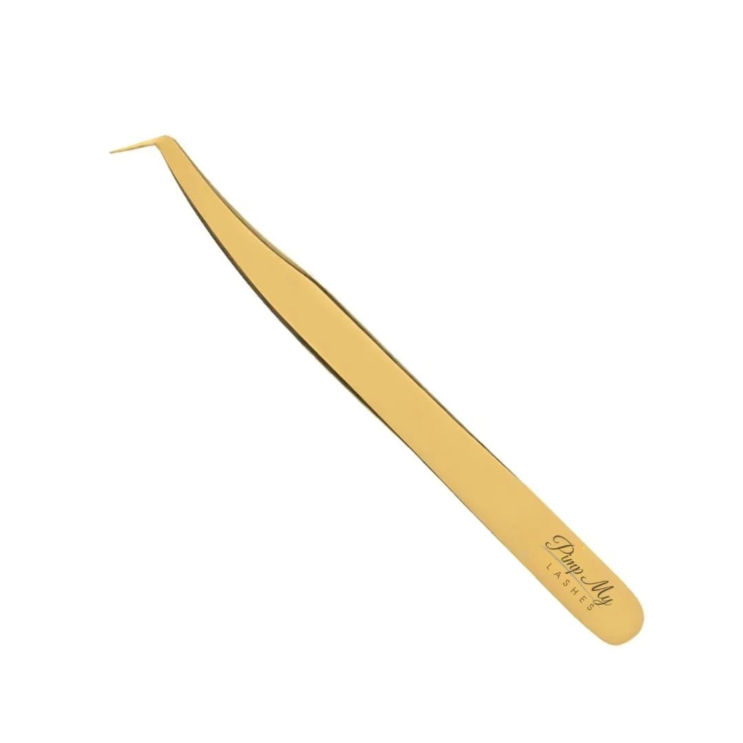 Gold Eyelash Tweezers VOLUME Swan Slim #6 Nano/Classic Pimp My Lashes