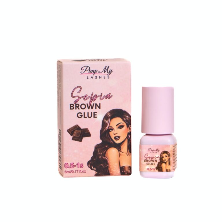 Dark Brown Eyelash Extension Glue 0.5–1s Sepia Brown Glue 5 ml Pimp My Lashes